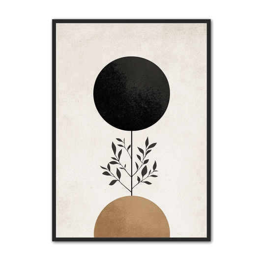 Minimalistisk Plakat 90 - Styrke og Stil i Kontrastfulde Former