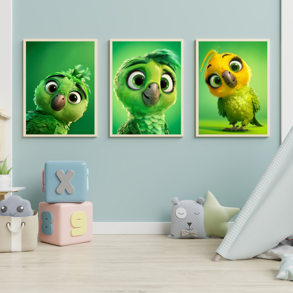 Plakatsæt Med Dyr 7 Børneplakater