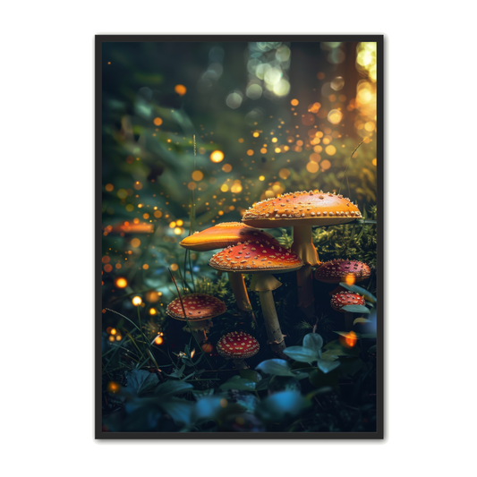 Svampe Plakat 3 - Skovens Glitrende Eventyr