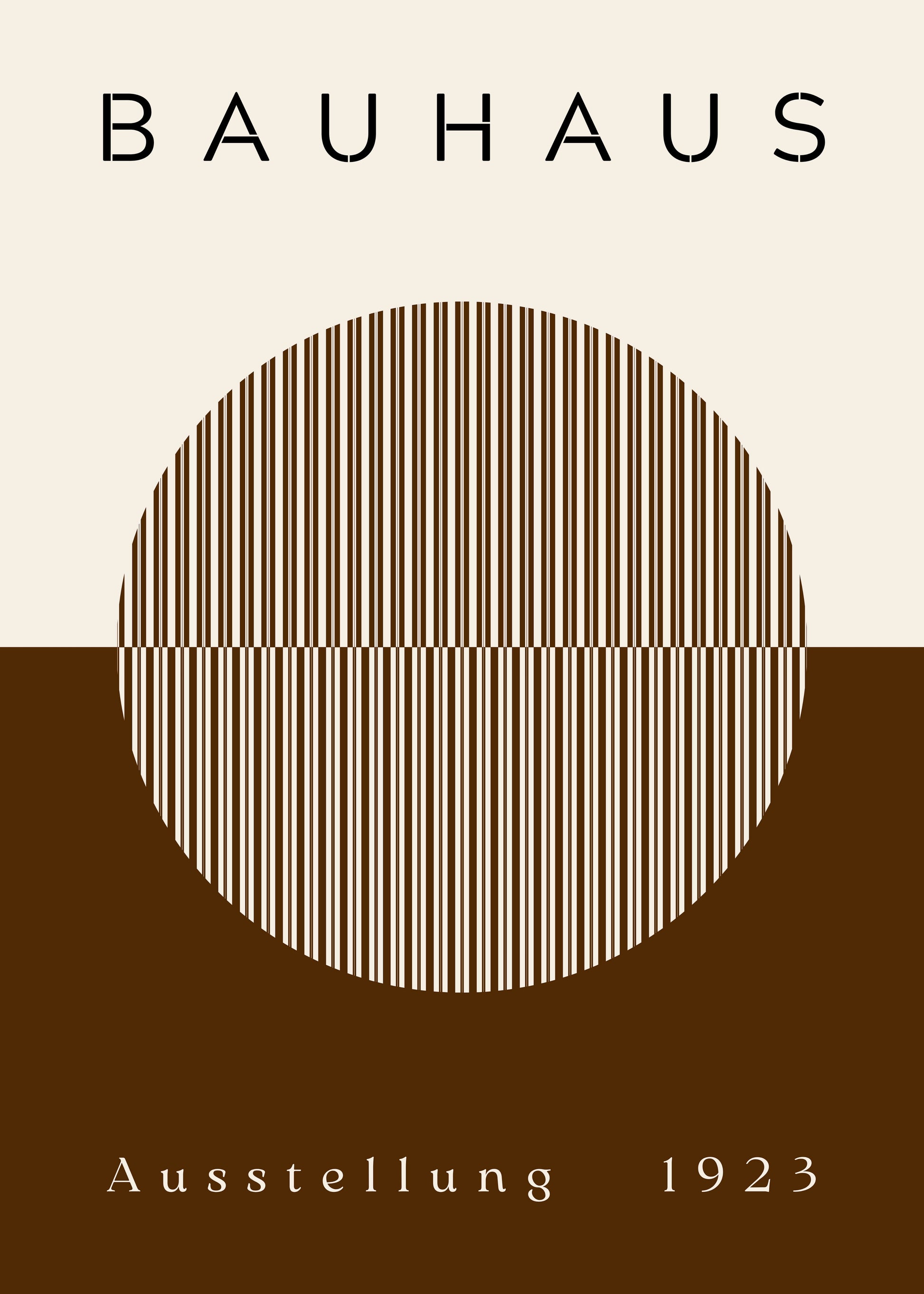 Bauhaus plakat med geometriske former og abstrakt balance i modernistisk Bauhaus-stil