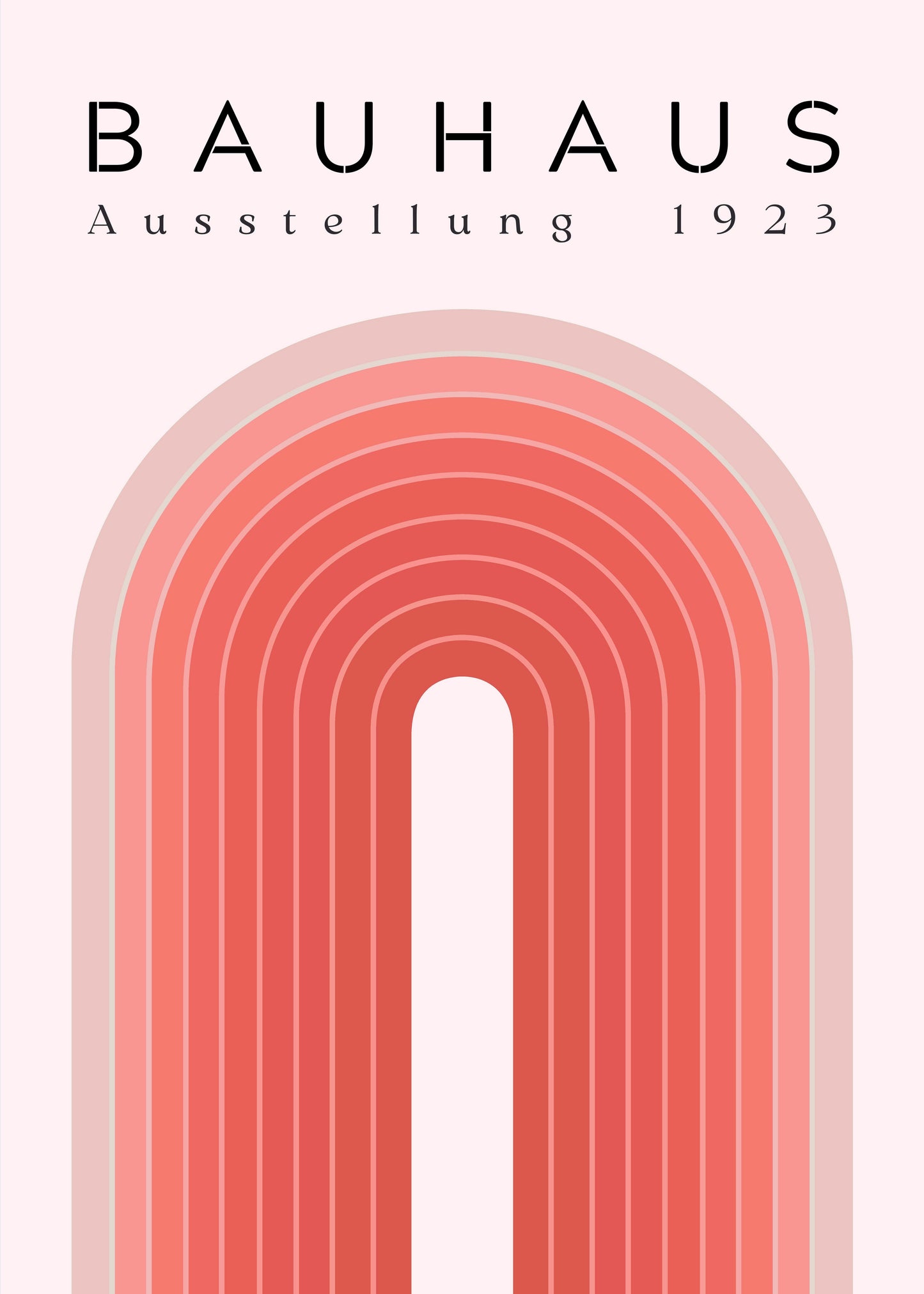 Bauhaus plakat med geometriske former og visuel rytme i modernistisk Bauhaus-stil