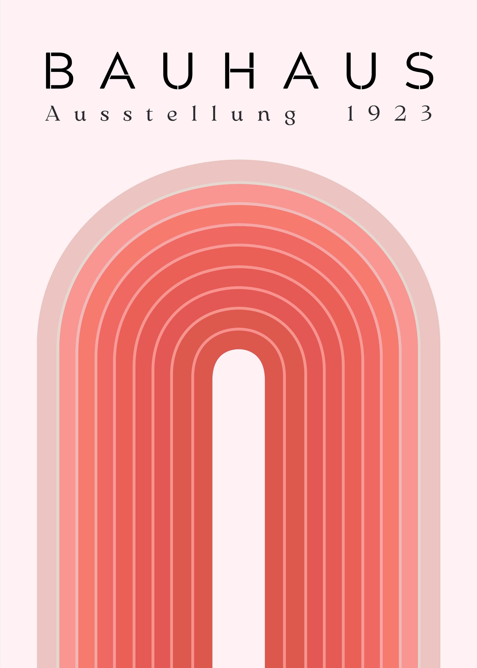 Bauhaus plakat med geometriske former og visuel rytme i modernistisk Bauhaus-stil