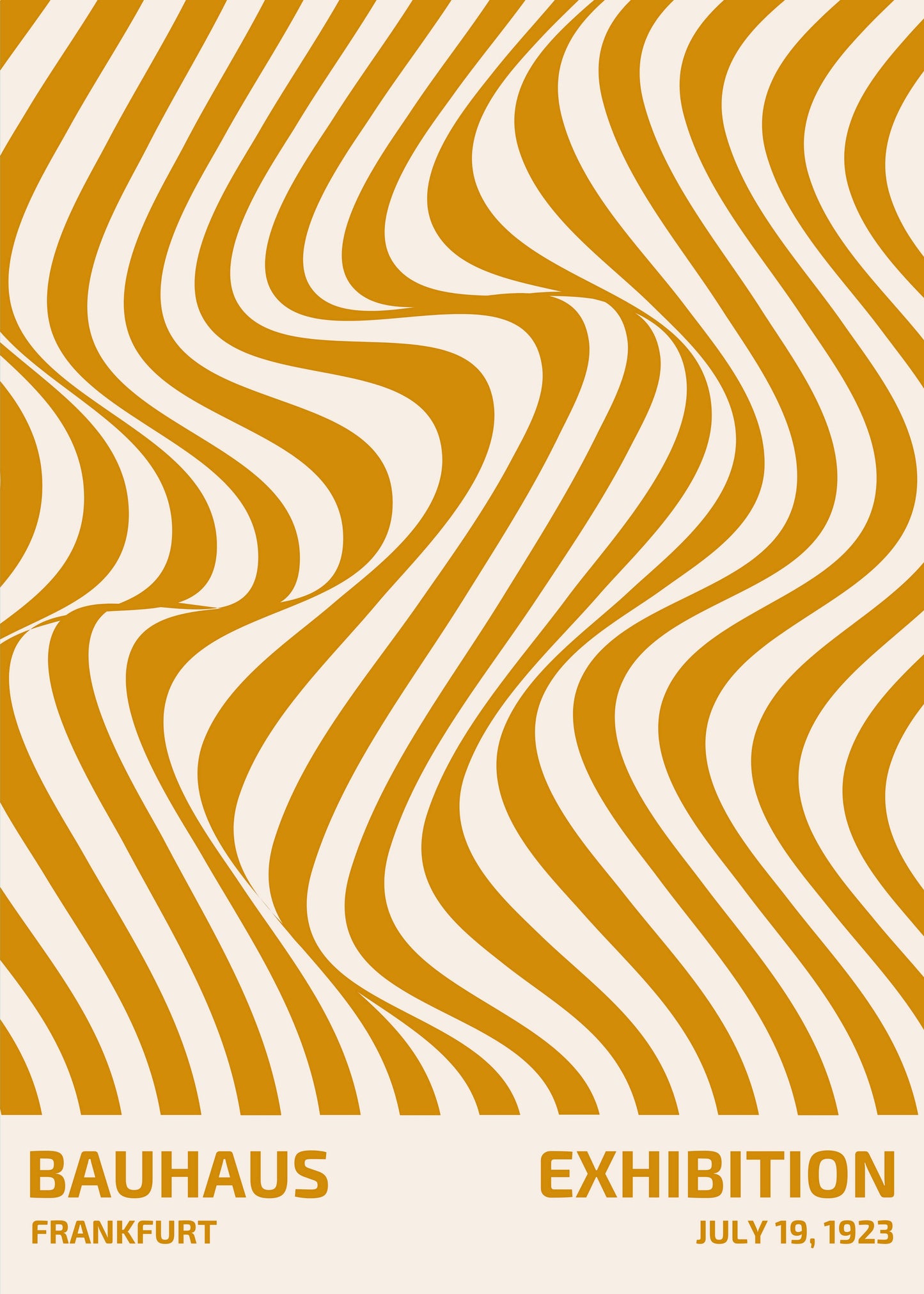 Bauhaus plakat med geometriske former og farvebaseret system i modernistisk Bauhaus-stil