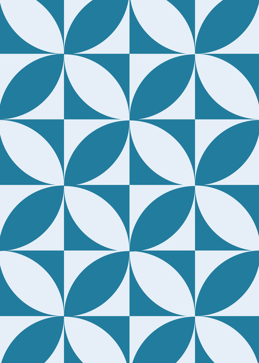 Bauhaus plakat med geometriske former og symmetrisk spænding i modernistisk Bauhaus-stil