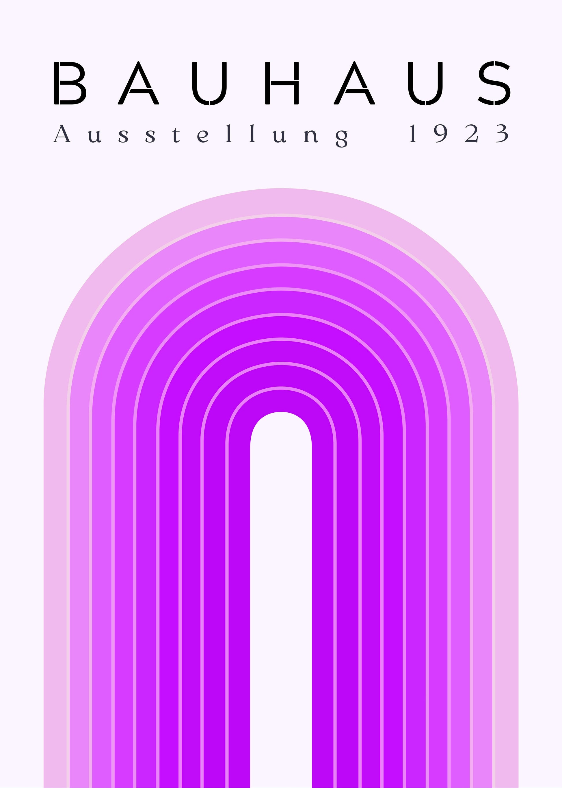 Bauhaus plakat med geometriske former og asymmetrisk harmoni i modernistisk Bauhaus-stil