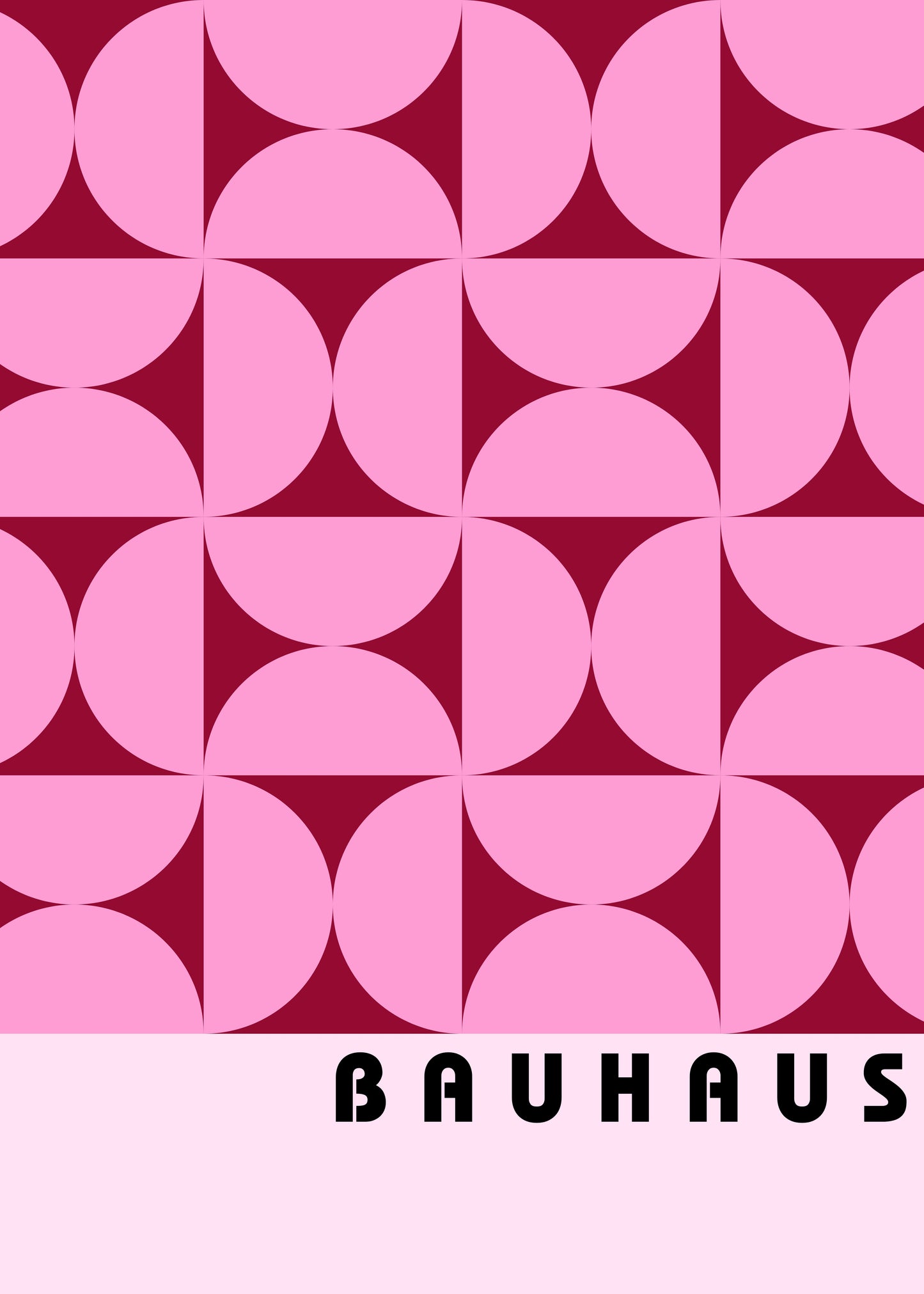 Bauhaus plakat med geometriske former og modernistisk flade i modernistisk Bauhaus-stil