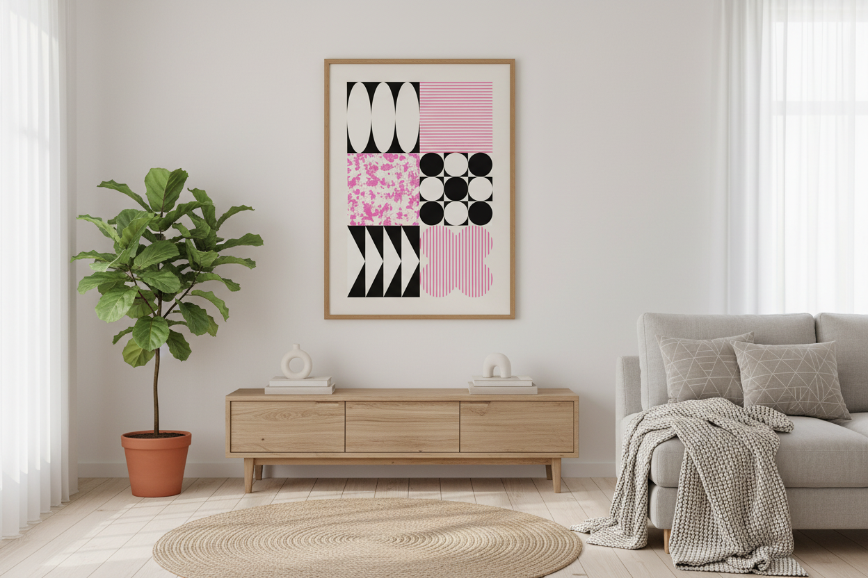 Bauhaus Plakat 144 i nordisk boligindretning