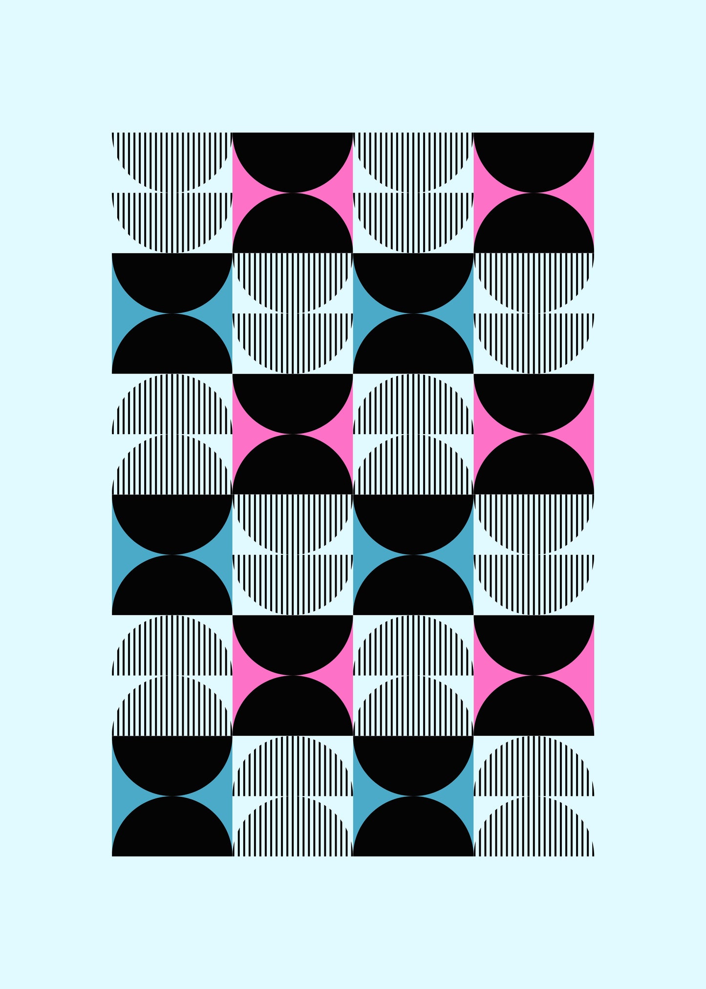 Bauhaus plakat med geometriske former og lineær komposition i modernistisk Bauhaus-stil