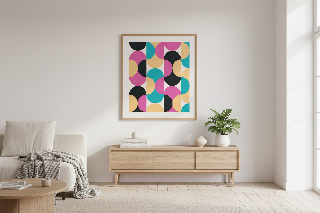 Bauhaus Plakat 147 i nordisk boligindretning