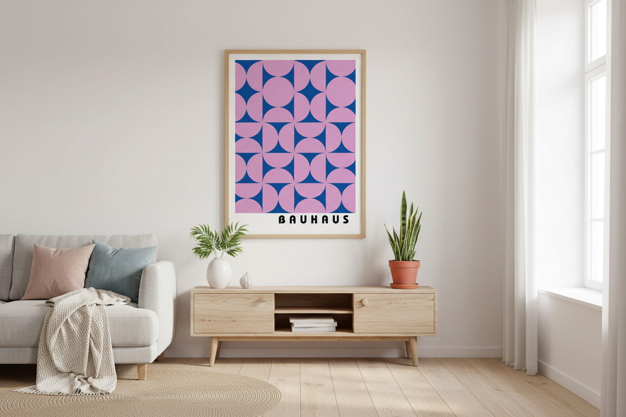 Bauhaus Plakat 149 i nordisk boligindretning