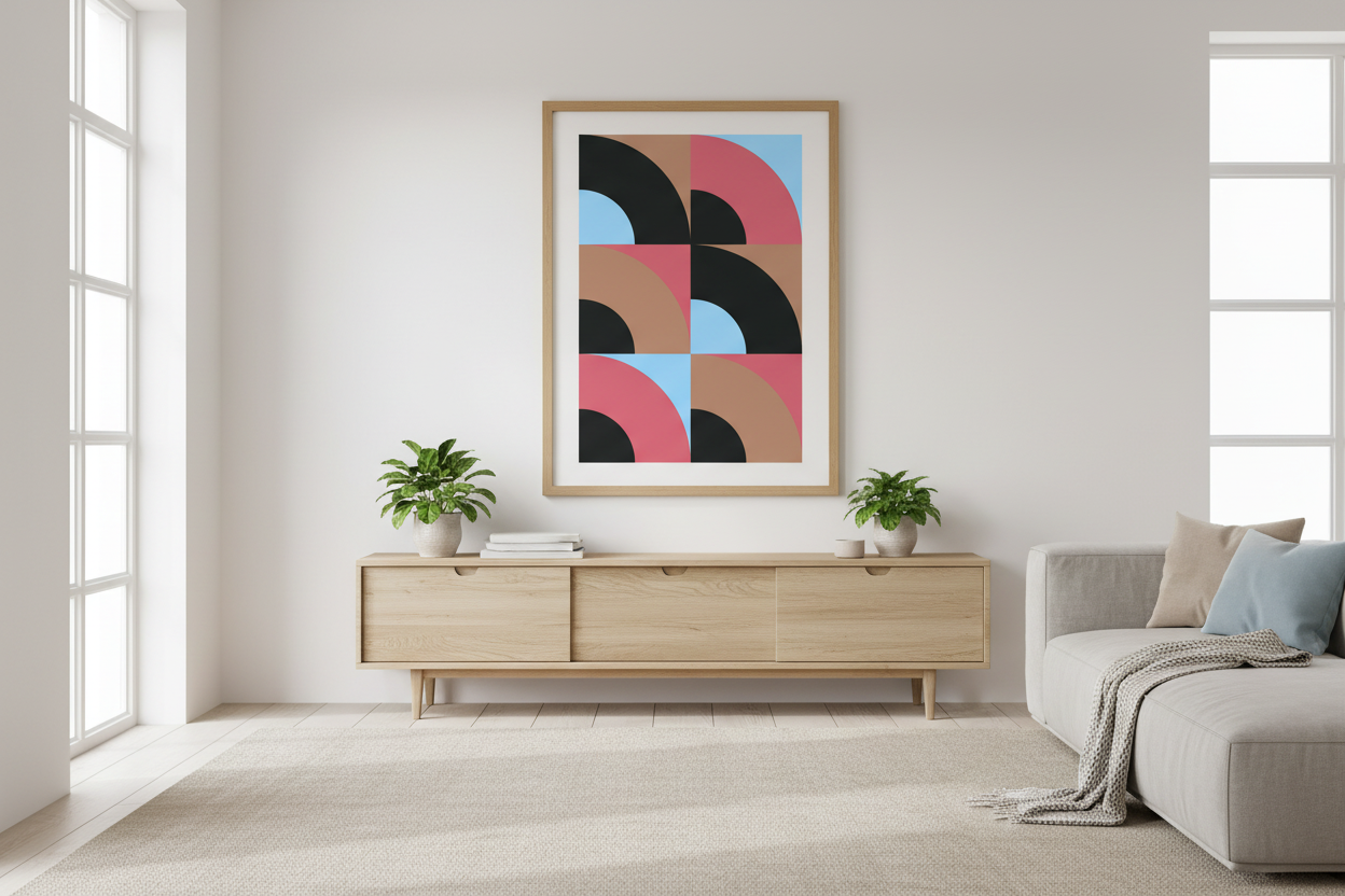 Bauhaus Plakat 151 i nordisk boligindretning