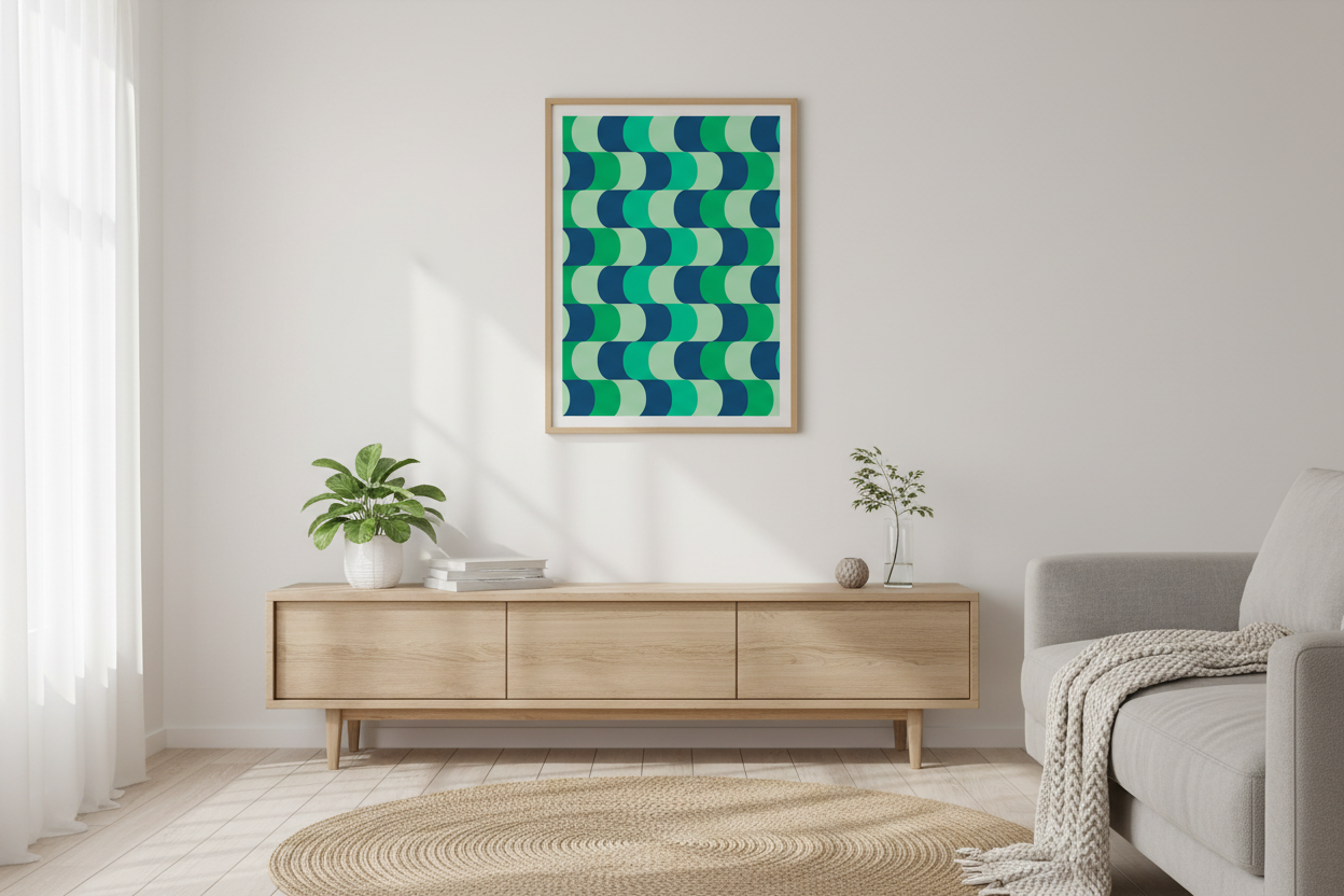 Bauhaus Plakat 152 i nordisk boligindretning