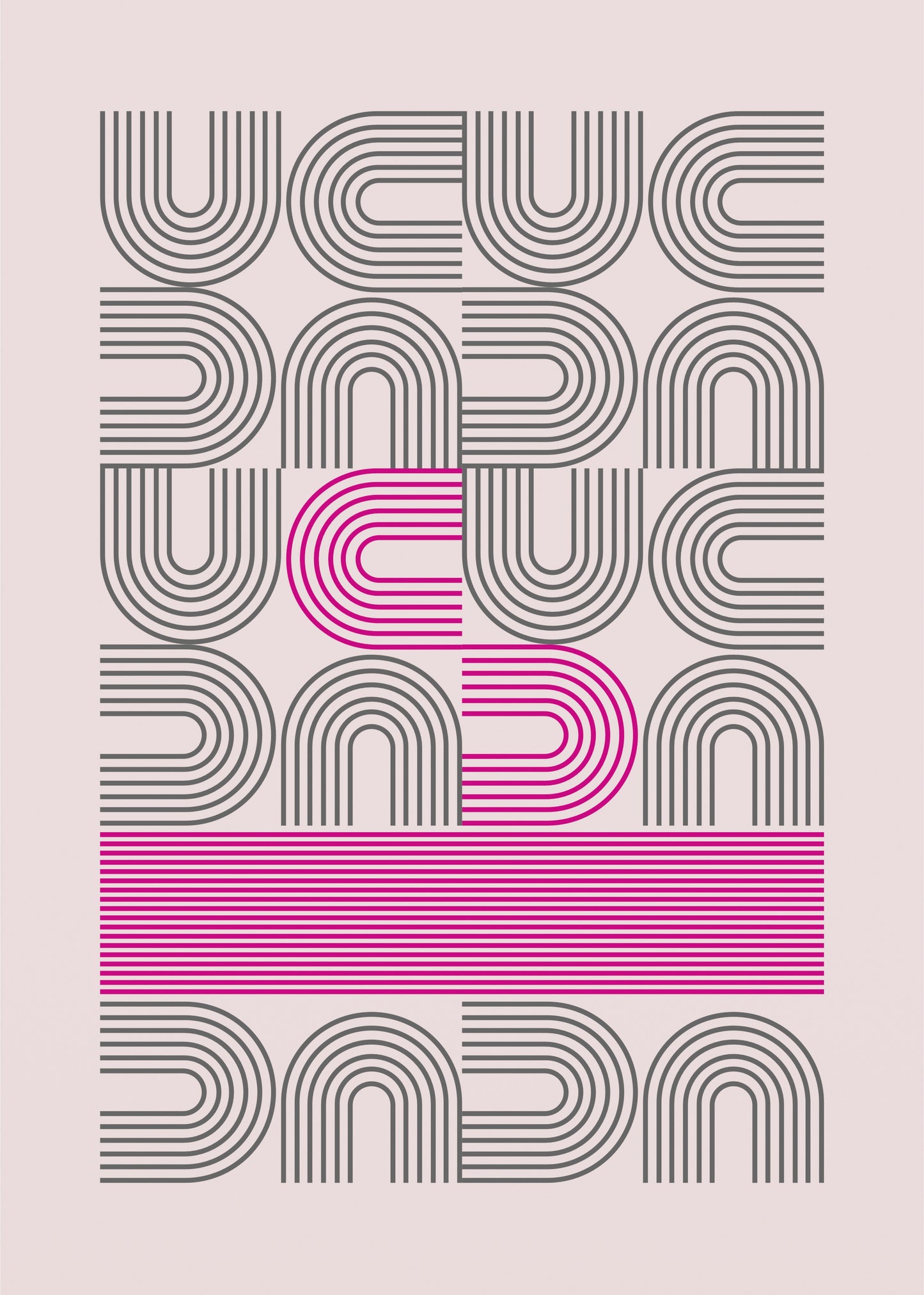 Bauhaus plakat med geometriske former og formmæssig kontrast i modernistisk Bauhaus-stil