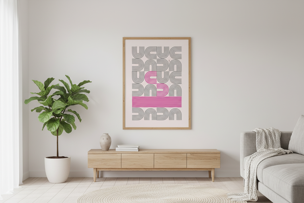 Bauhaus Plakat 158 i nordisk boligindretning