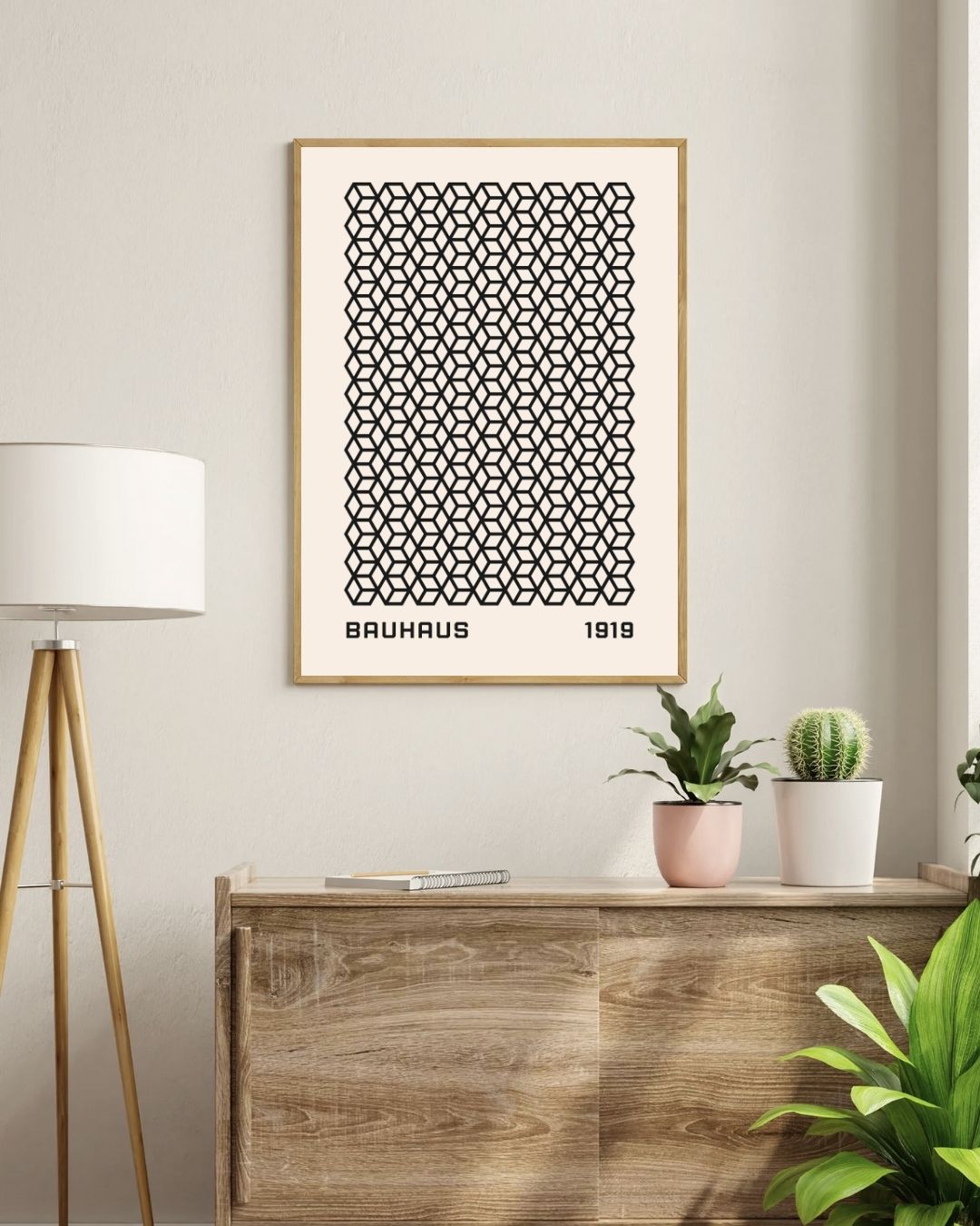 Bauhaus Plakat 40 – Geometrisk Kubemønster