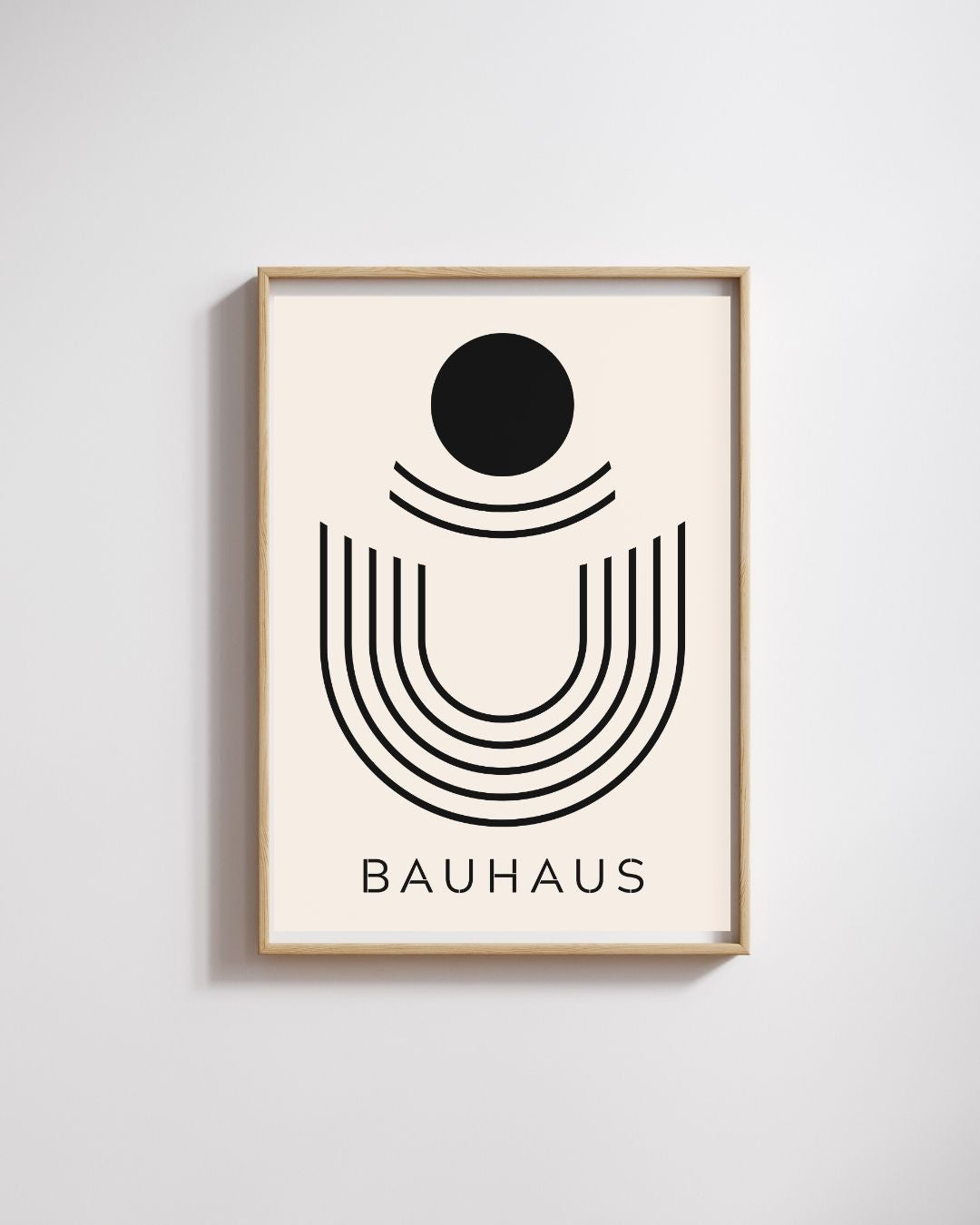 Bauhaus Plakat 41 i enkel boligindretning – minimalistisk plakat på væg i moderne hjem