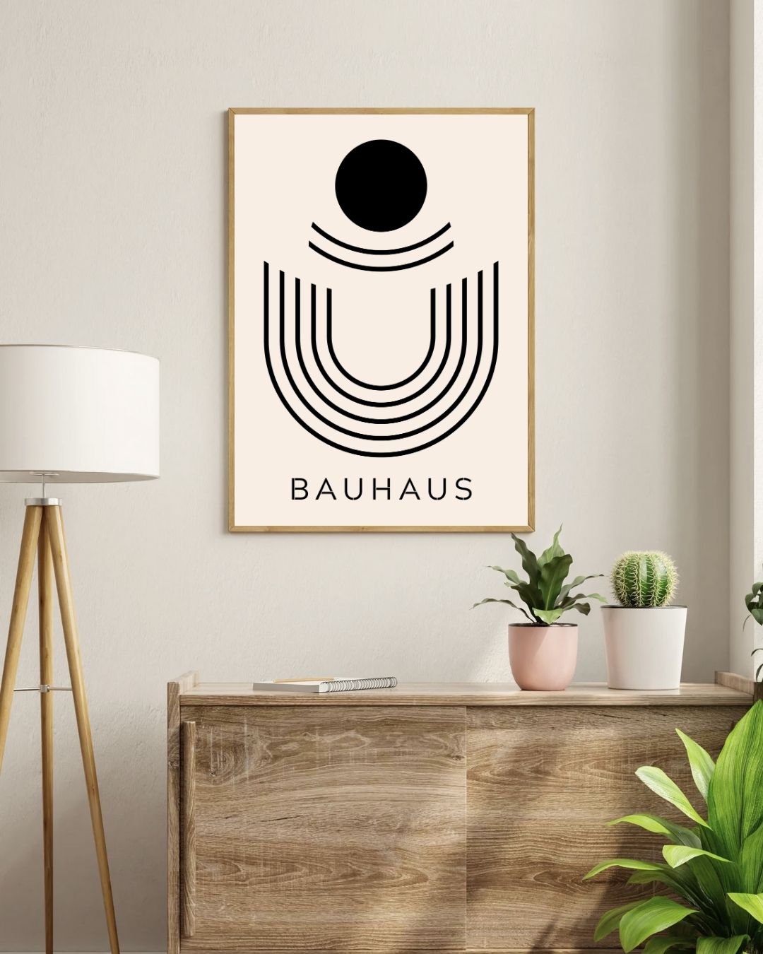 Bauhaus Plakat 41 i nordisk dansk hjem – geometrisk vægkunst i moderne boligindretning
