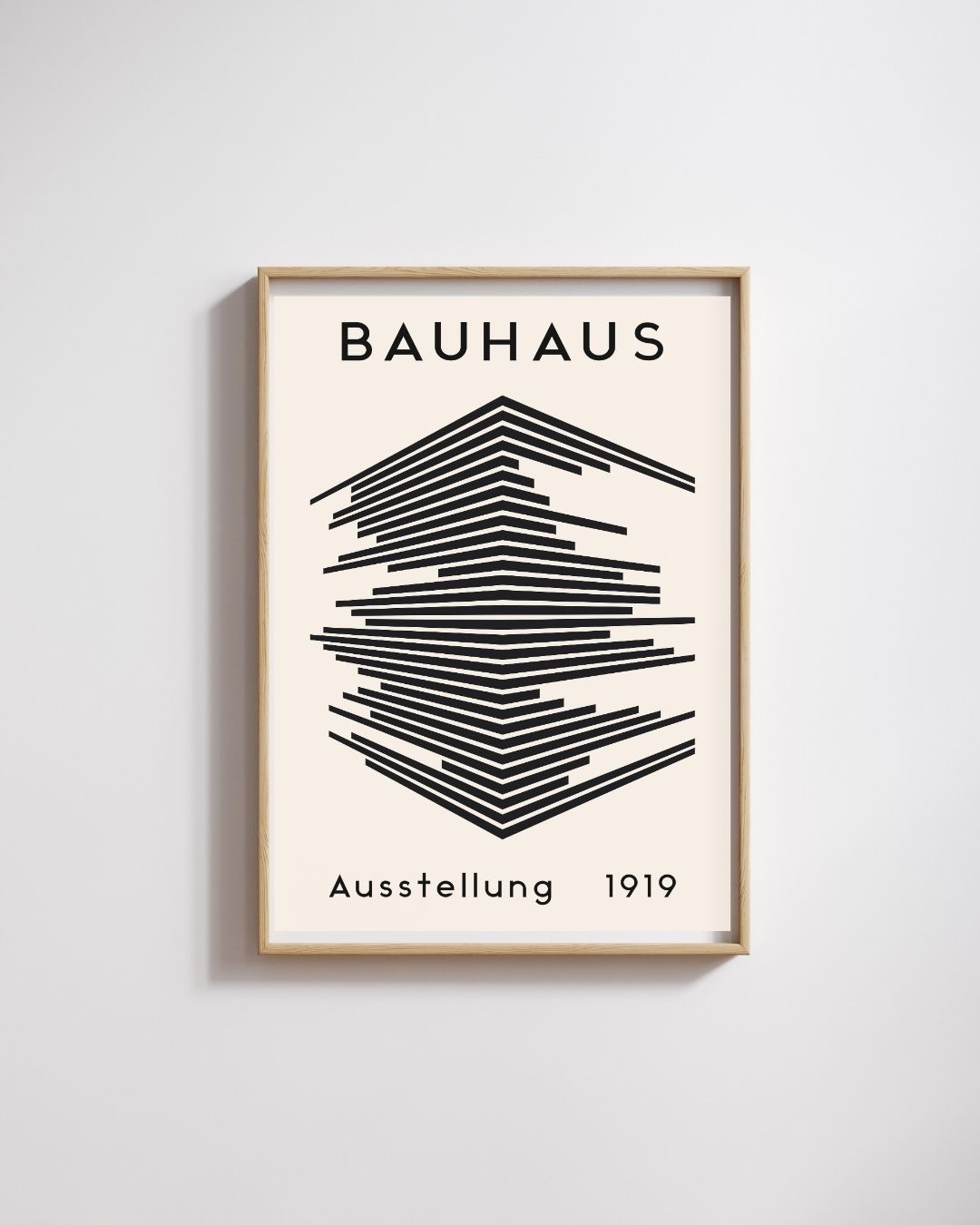 Bauhaus Plakat 46 – Arkitektonisk Struktur i Sort og Beige