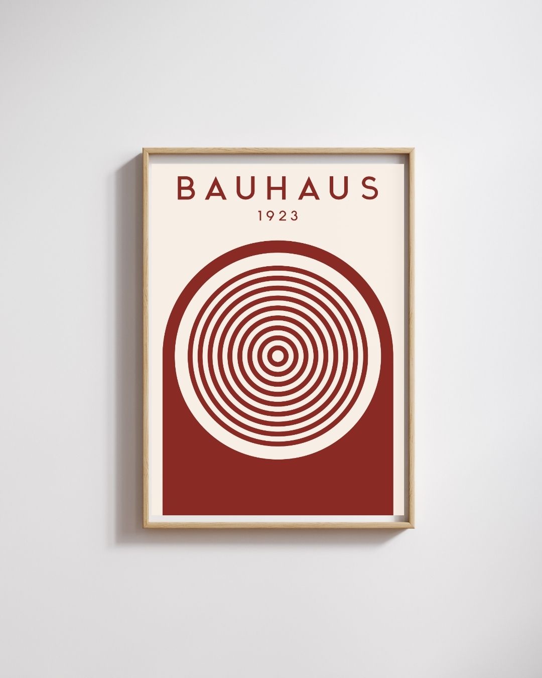 Bauhaus Plakat 49 – Koncentriske Cirkler 1923 i Rød og Creme
