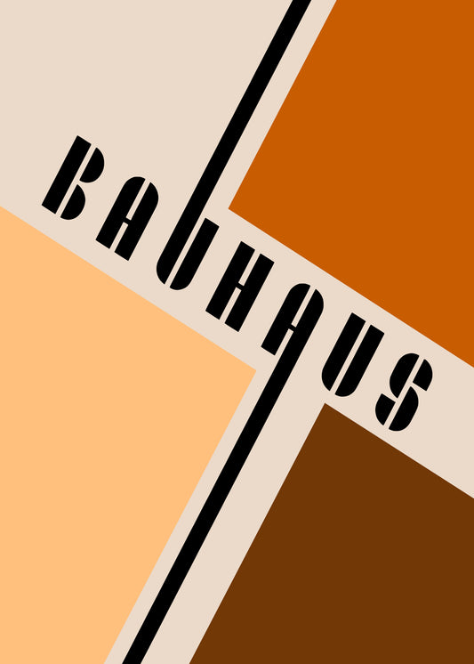 Bauhaus plakat med geometriske former og geometrisk komposition i modernistisk
Bauhaus-stil