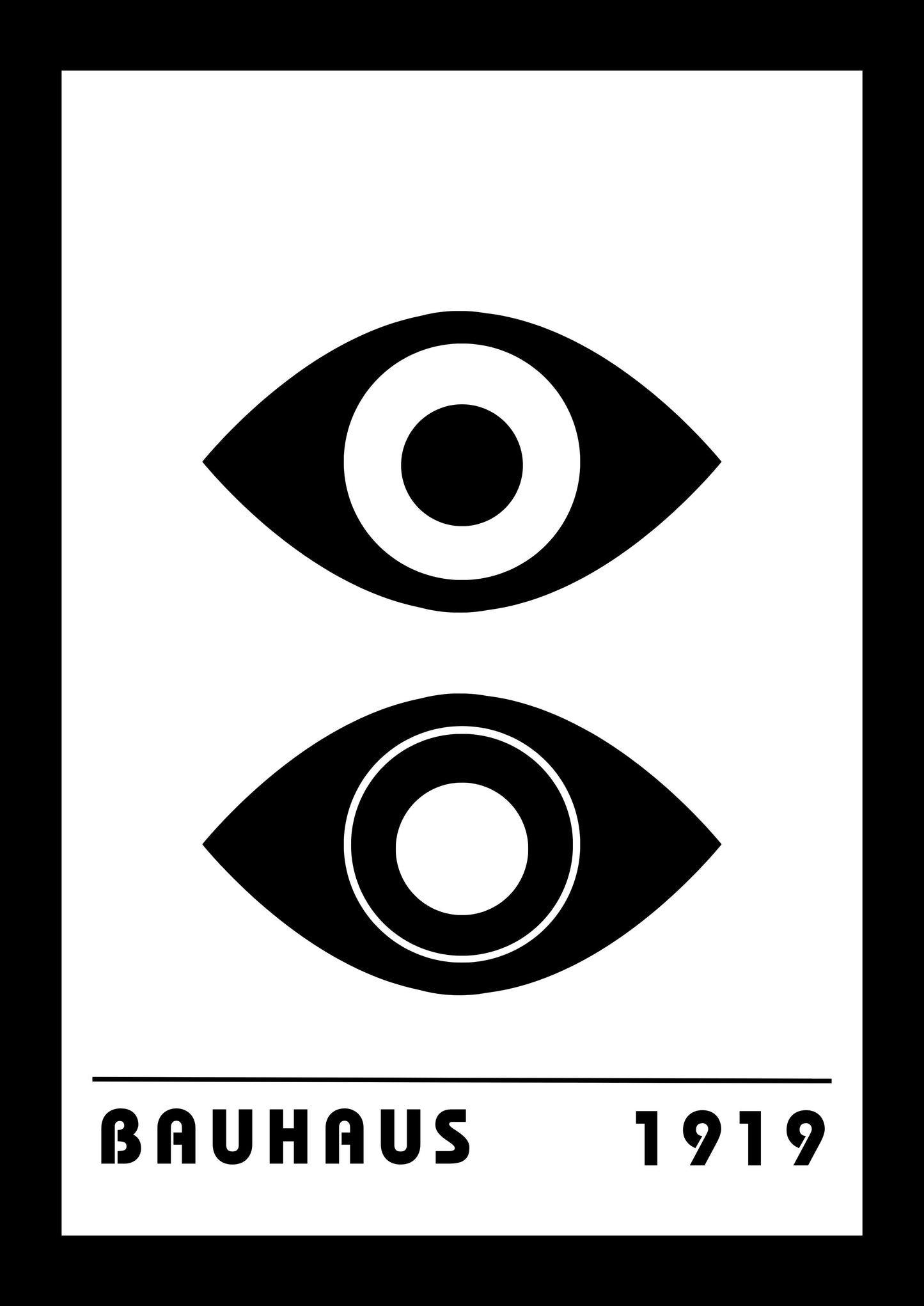 Bauhaus plakat med geometriske former og modernistisk flade i modernistisk Bauhaus-stil