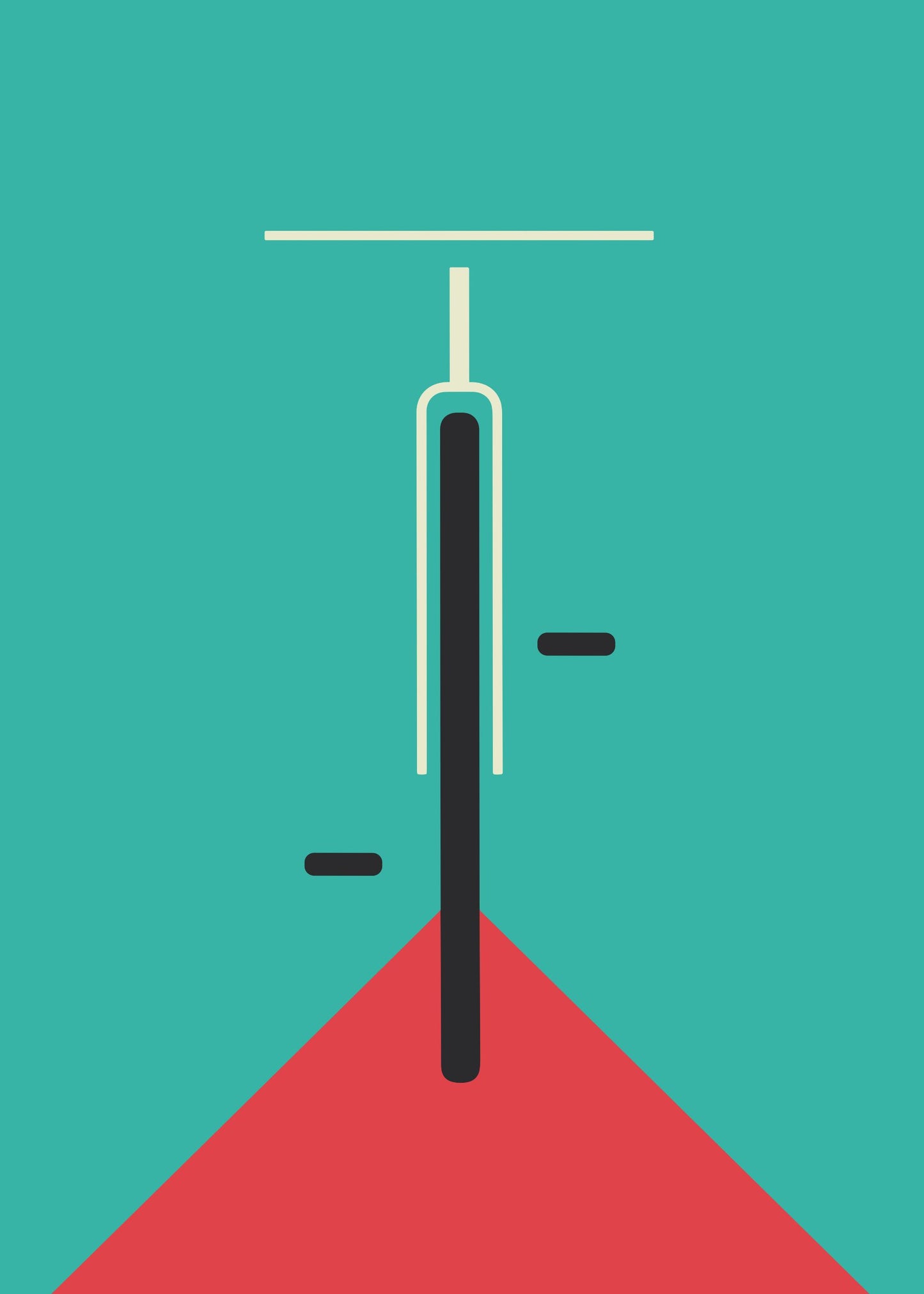 Bauhaus plakat med geometriske former og harmonisk system i modernistisk Bauhaus-stil