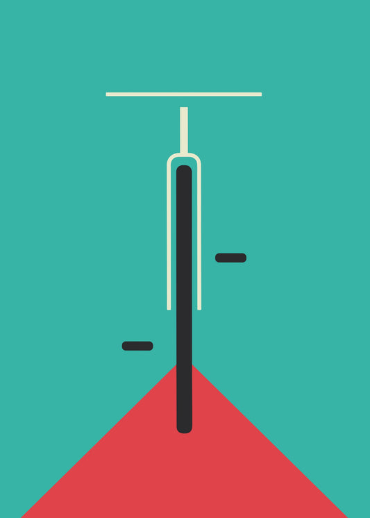 Bauhaus plakat med geometriske former og harmonisk system i modernistisk Bauhaus-stil