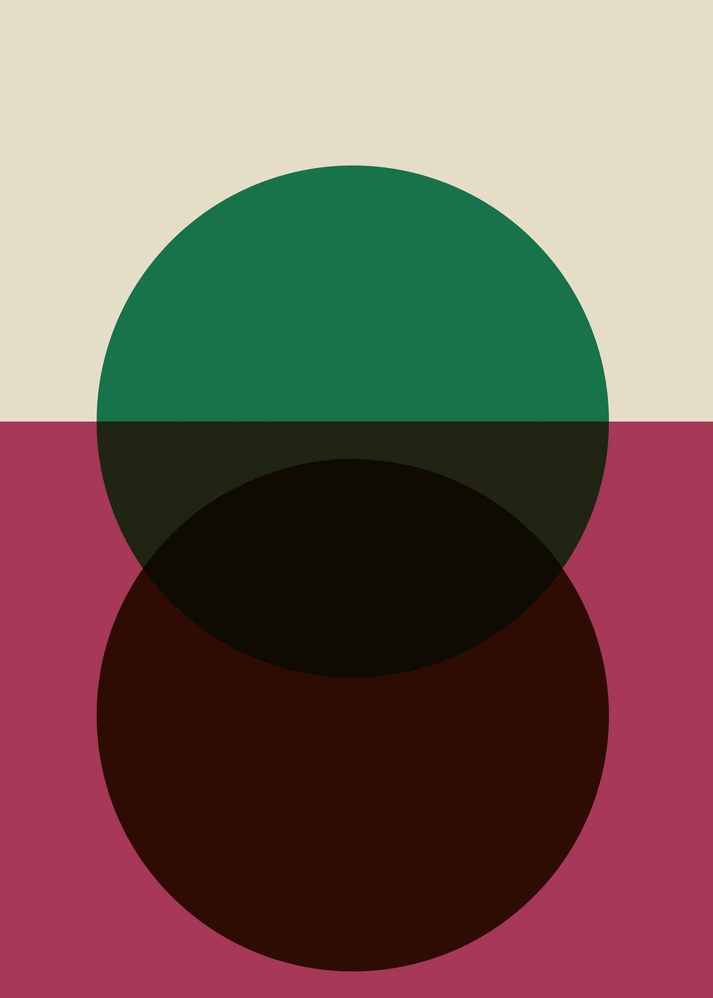 Bauhaus plakat med geometriske former og modulær opbygning i modernistisk Bauhaus-stil