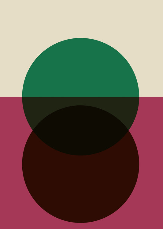 Bauhaus plakat med geometriske former og modulær opbygning i modernistisk Bauhaus-stil