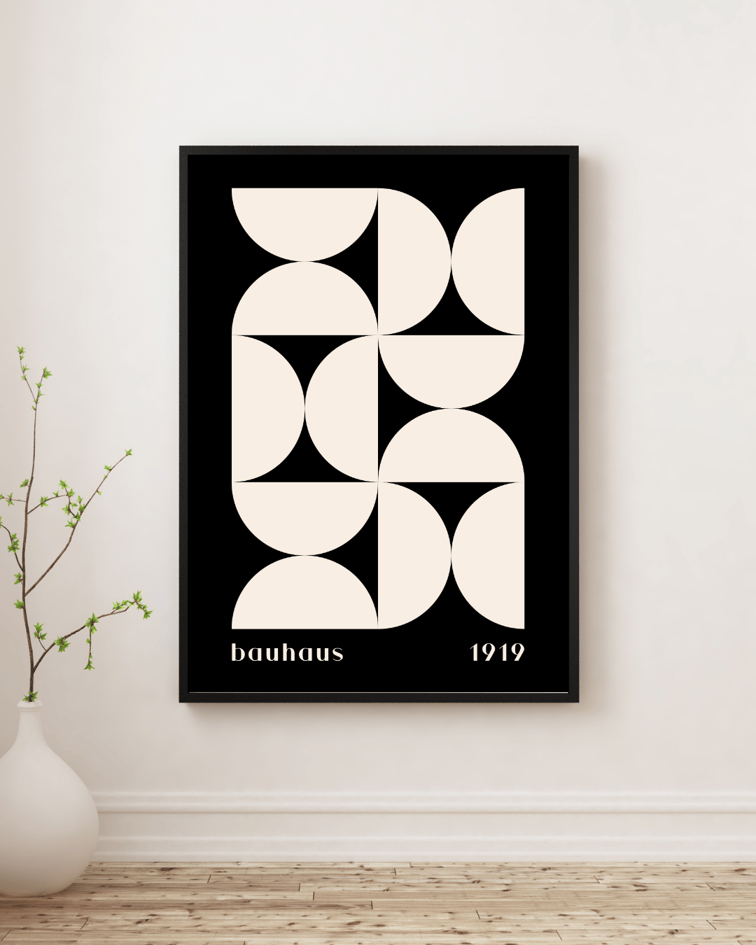 Bauhaus Plakat 32 – Modulær Sort Hvid Geometri
