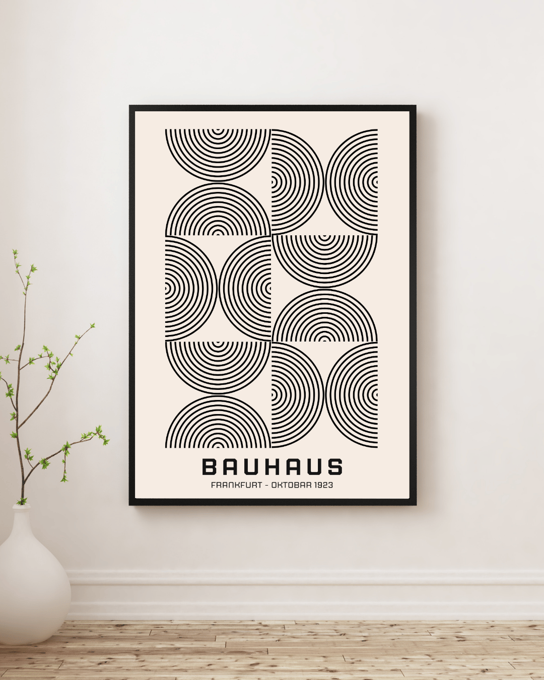 Bauhaus Plakat 14 - Rytmiske Cirkler i Sort