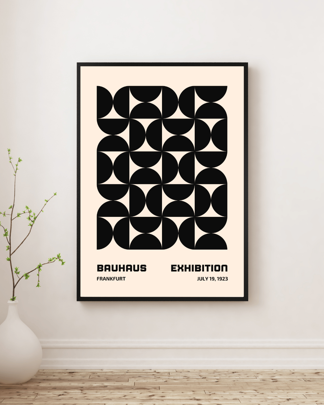 Bauhaus Plakat 19 - Sort Geometrisk Rytme