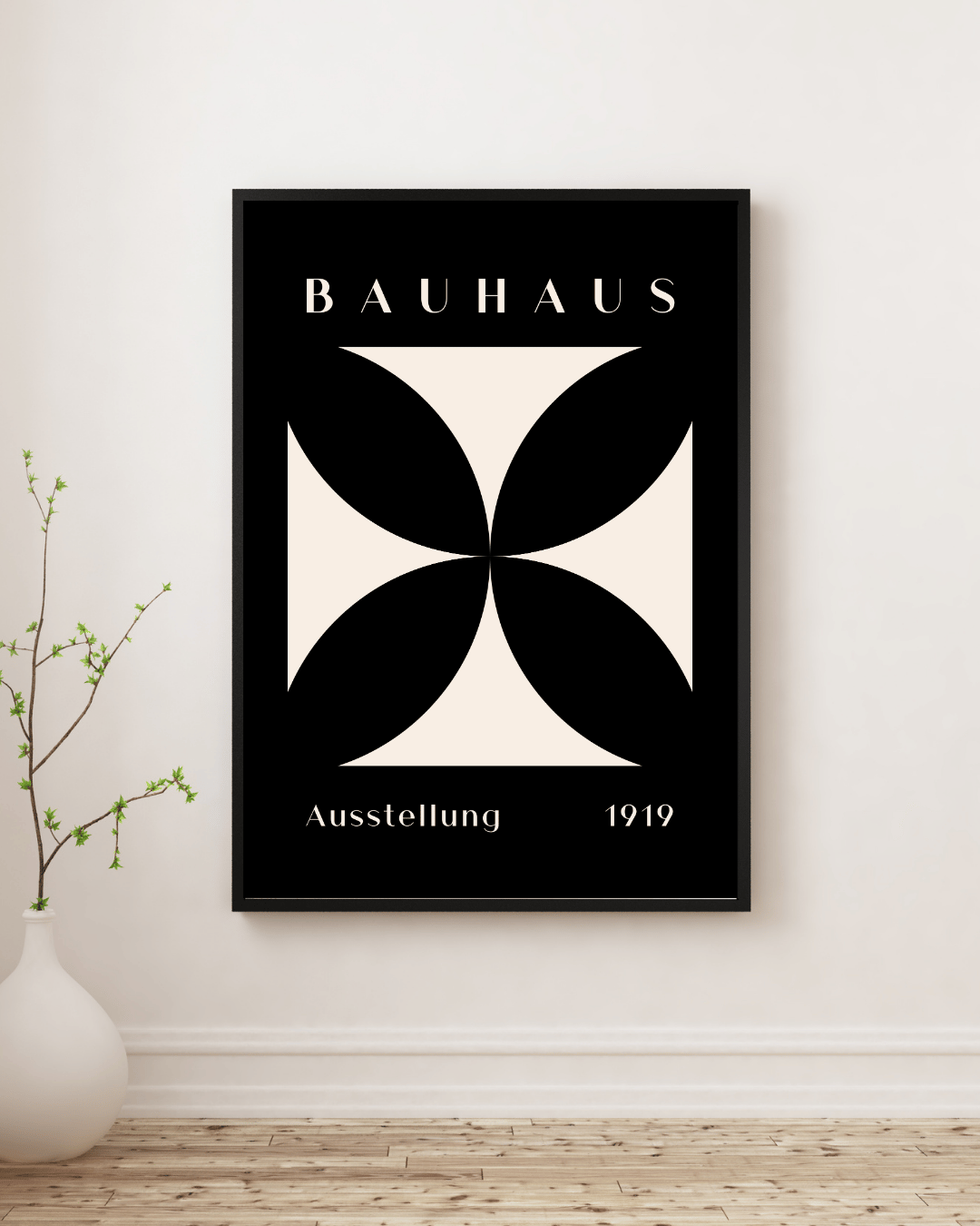 Bauhaus Plakat 31 – Sort Symmetrisk Kontrast