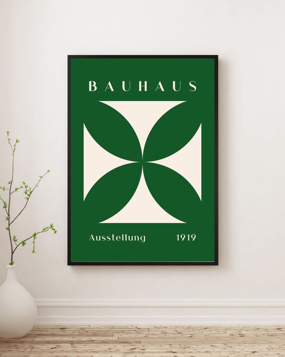 Bauhaus Plakat 37 – Grøn Symmetrisk Balance
