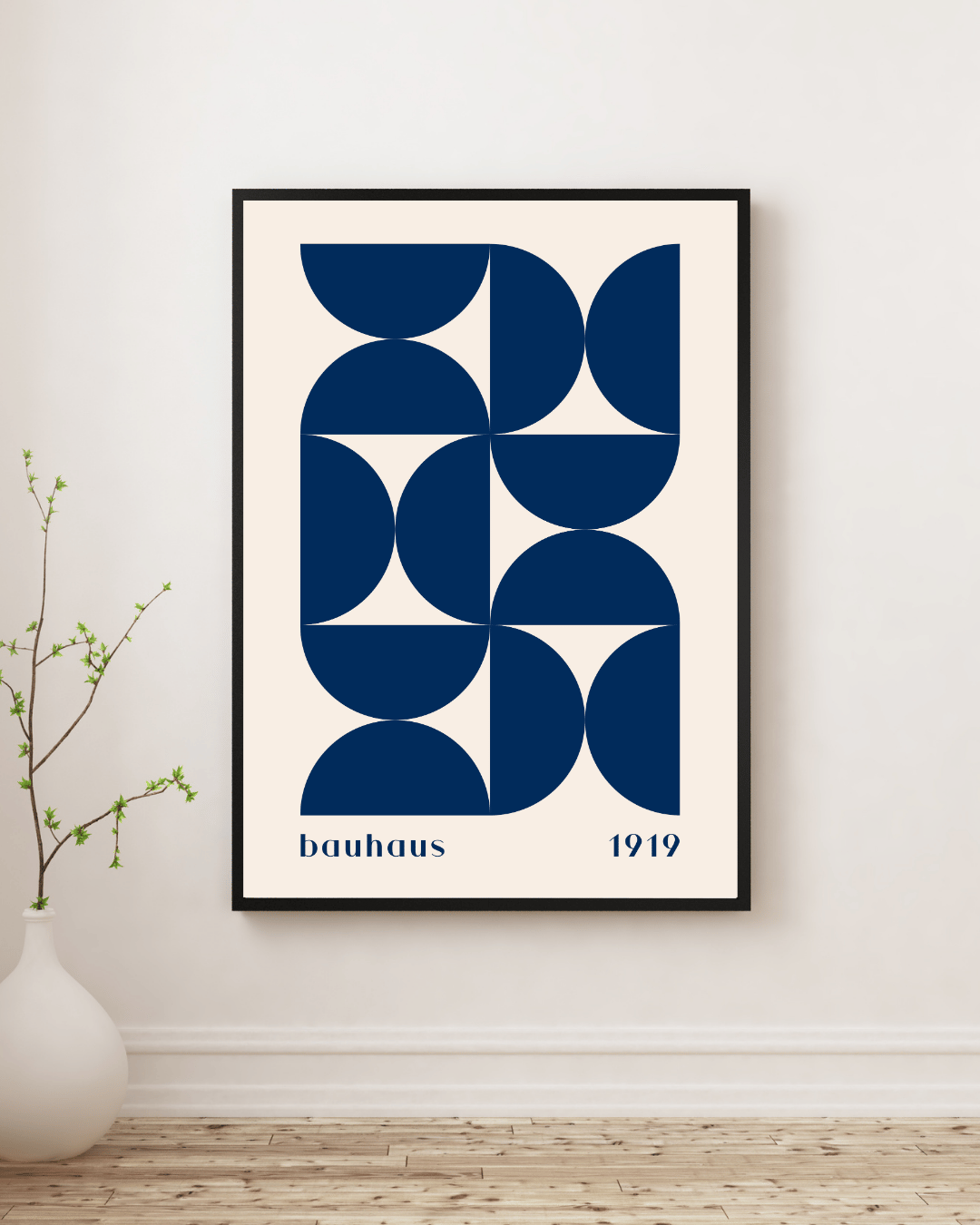 Bauhaus Plakat 33 – Modulær Blå Geometri