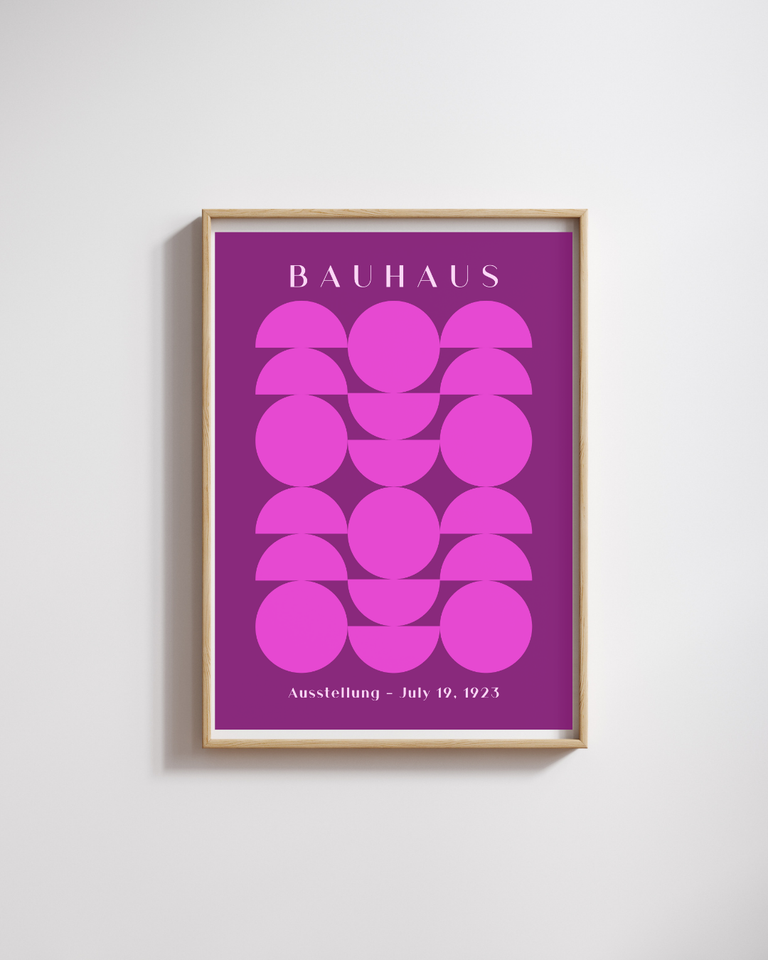 Bauhaus Plakat 4 - Grafiske Cirkler i Pink