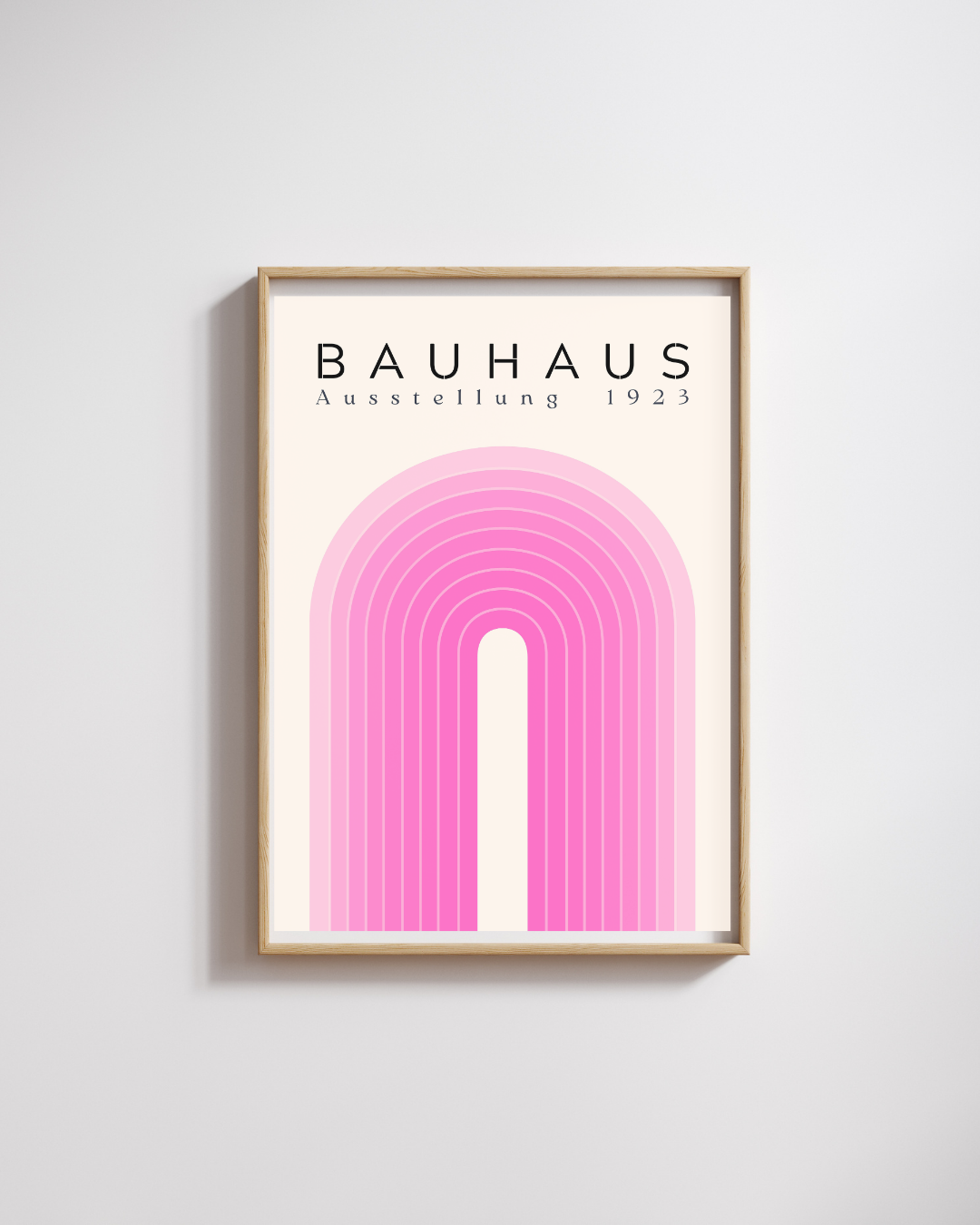 Bauhaus Plakat 2 - Bløde Buer i Rosa