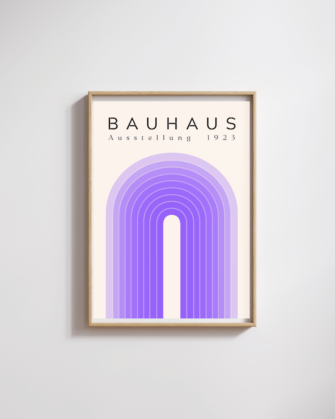 Bauhaus Plakat 23 – Blød Geometri i Lilla Nuancer