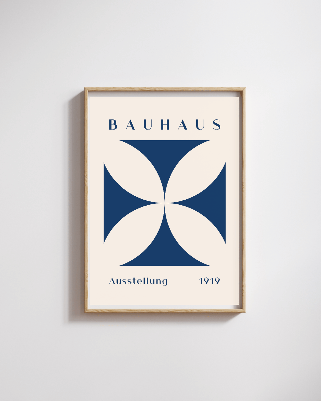 Bauhaus Plakat 30 – Blå Symmetrisk Geometri