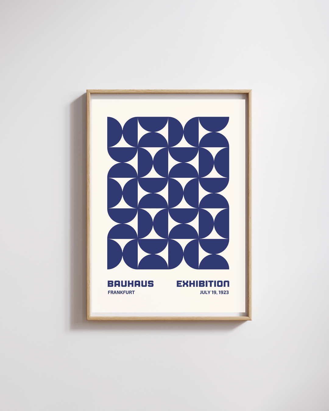 Bauhaus Plakat 12 - Modulære Former i Dybt Blå