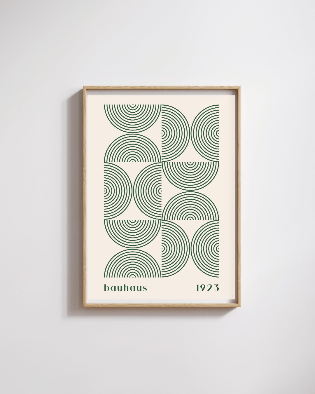 Bauhaus Plakat 27 – Grønne Cirkler i Rytmisk Mønster