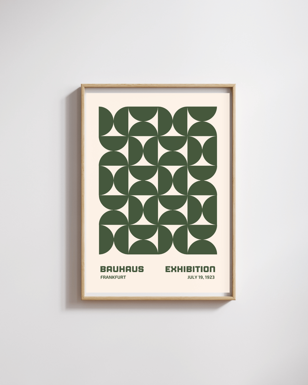 Bauhaus Plakat 13 - Modulære Former i Grøn