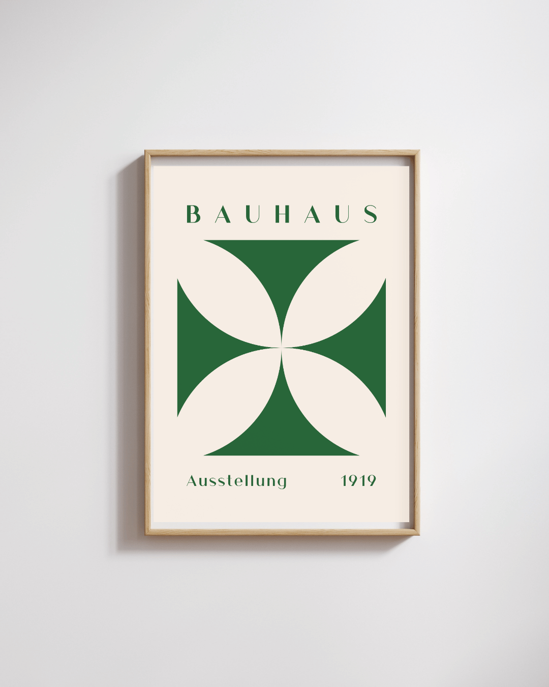 Bauhaus Plakat 29 – Grøn Symmetrisk Geometri