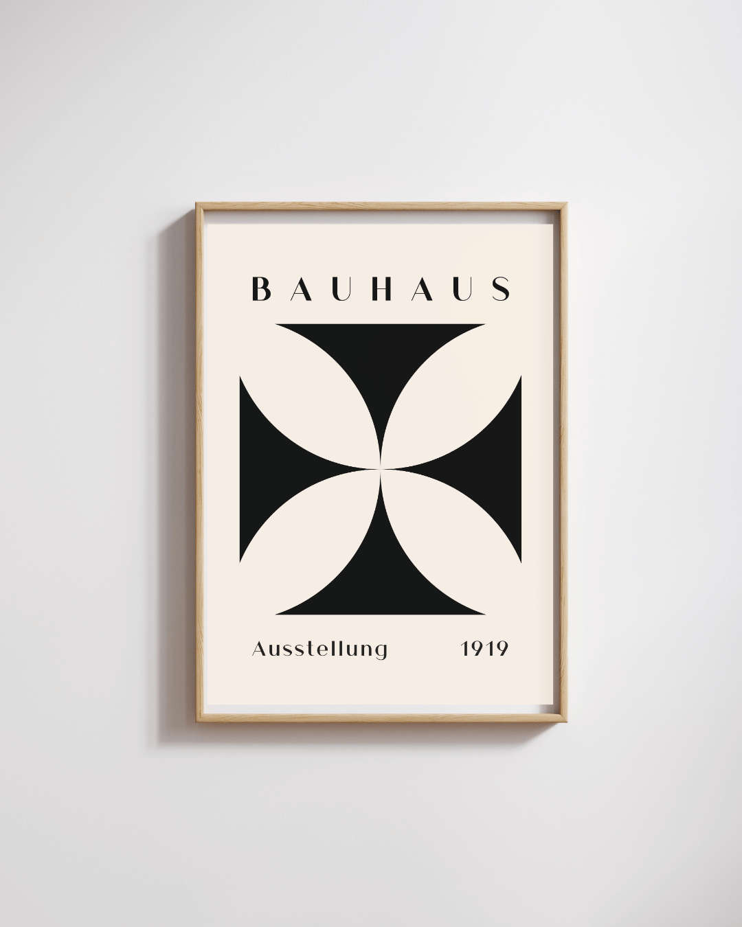 Bauhaus Plakat 28 – Symmetrisk Sort Hvid Balance