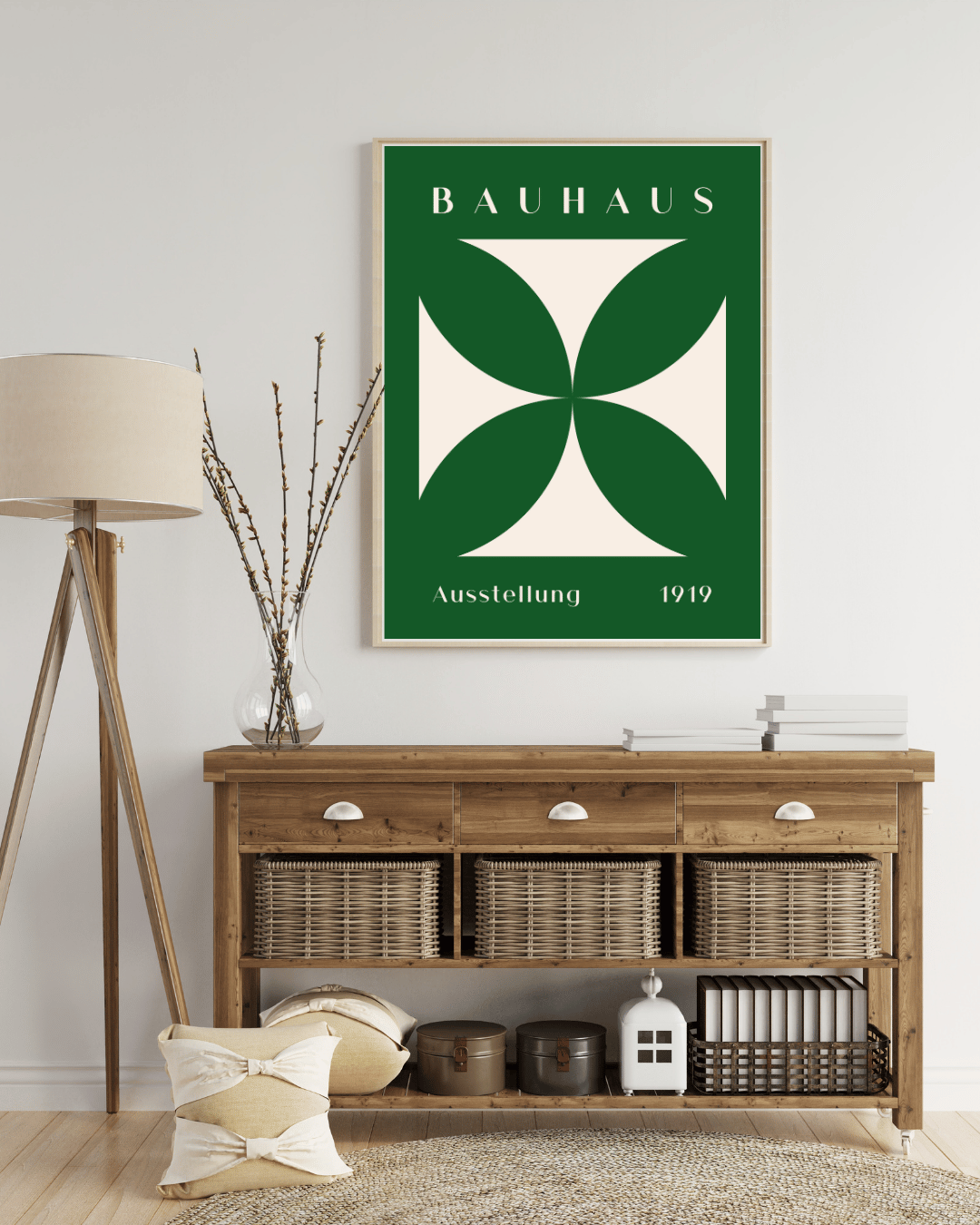 Bauhaus Plakat 37 – Grøn Symmetrisk Balance
