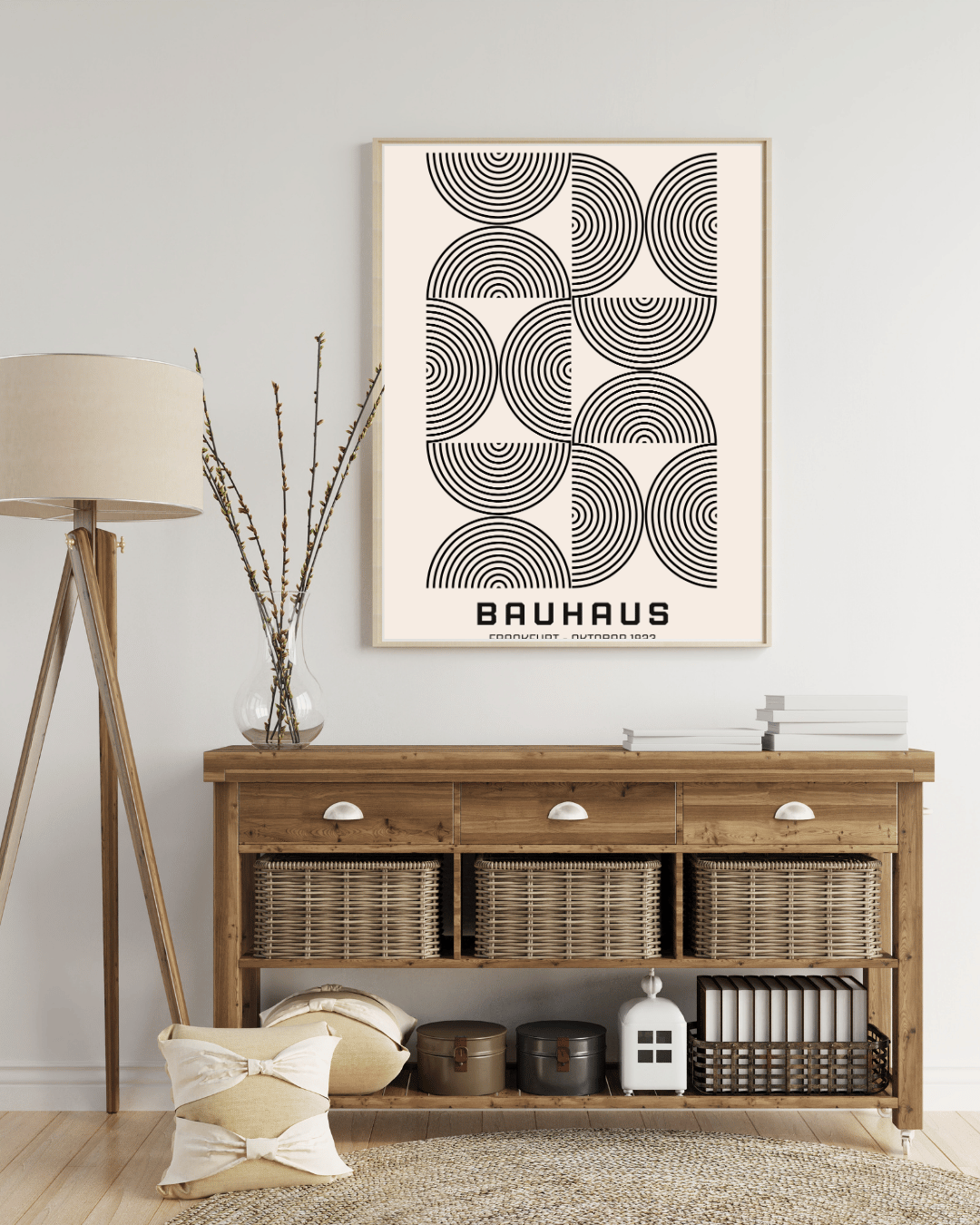 Bauhaus Plakat 14 - Rytmiske Cirkler i Sort