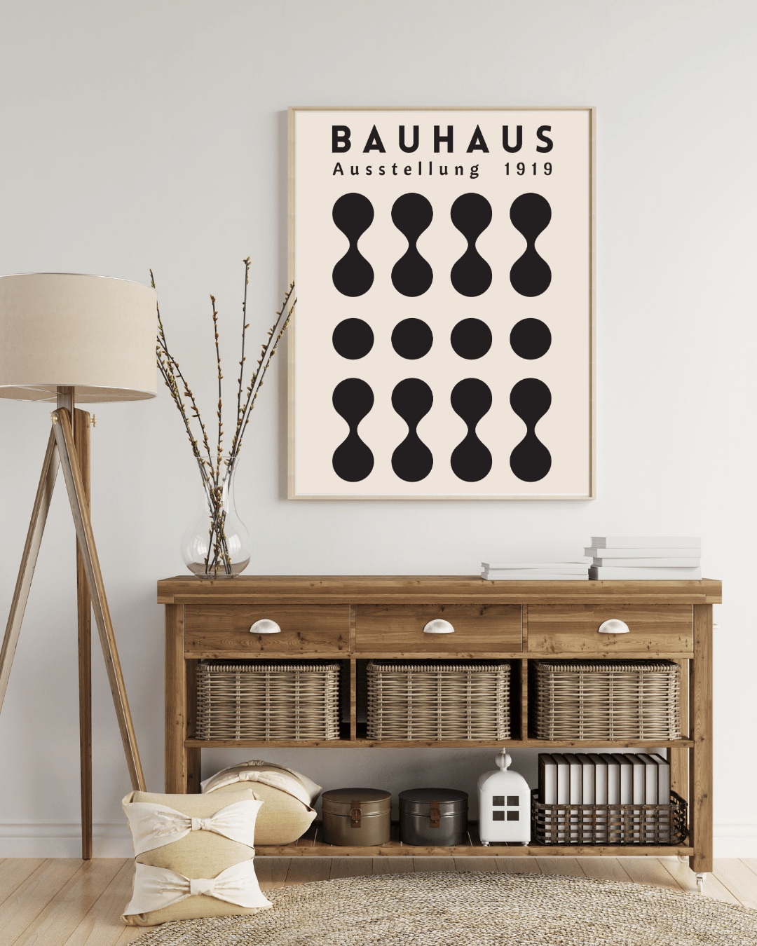 Bauhaus Plakat 3 - Grafisk Rytme i Sort