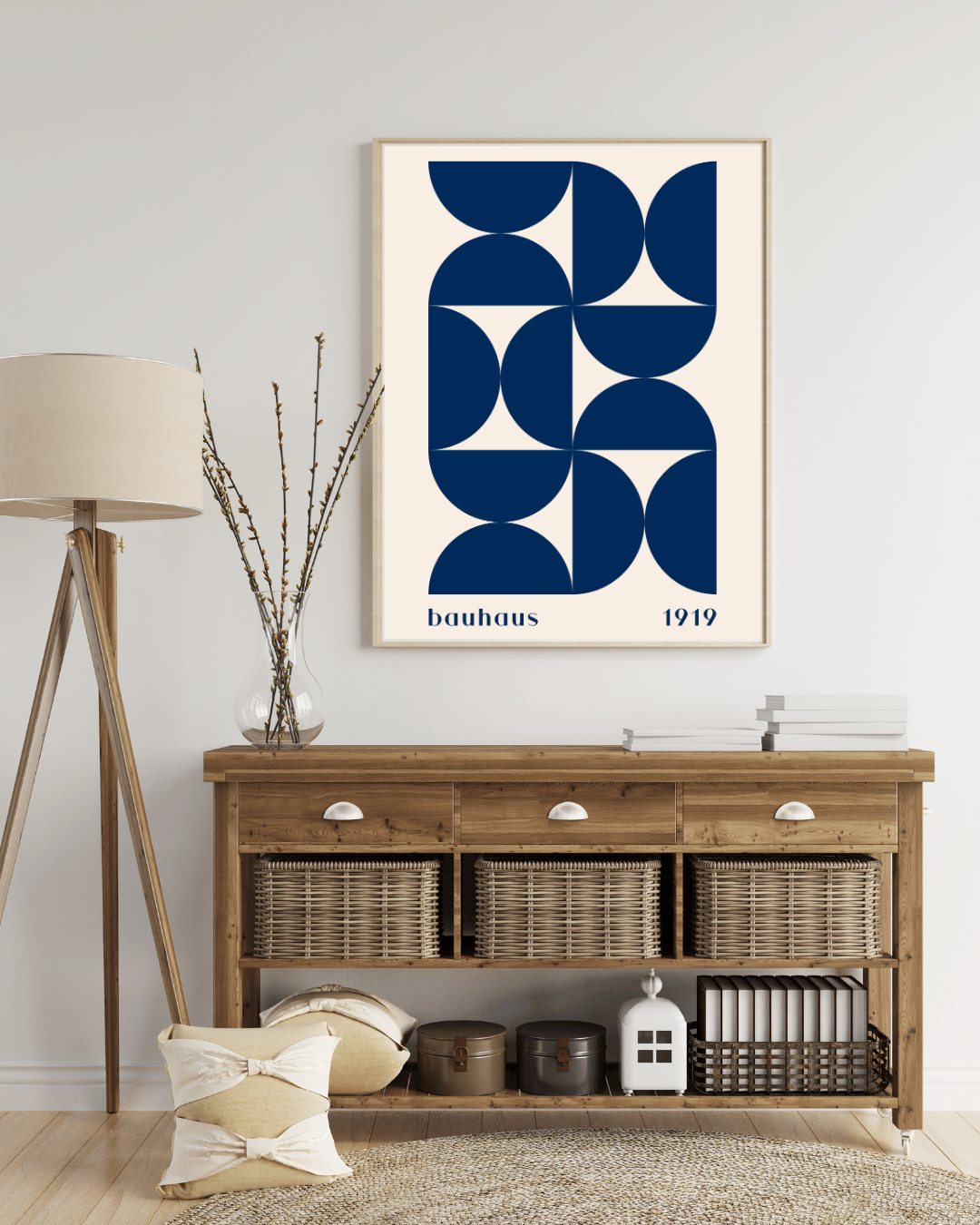 Bauhaus Plakat 33 – Modulær Blå Geometri