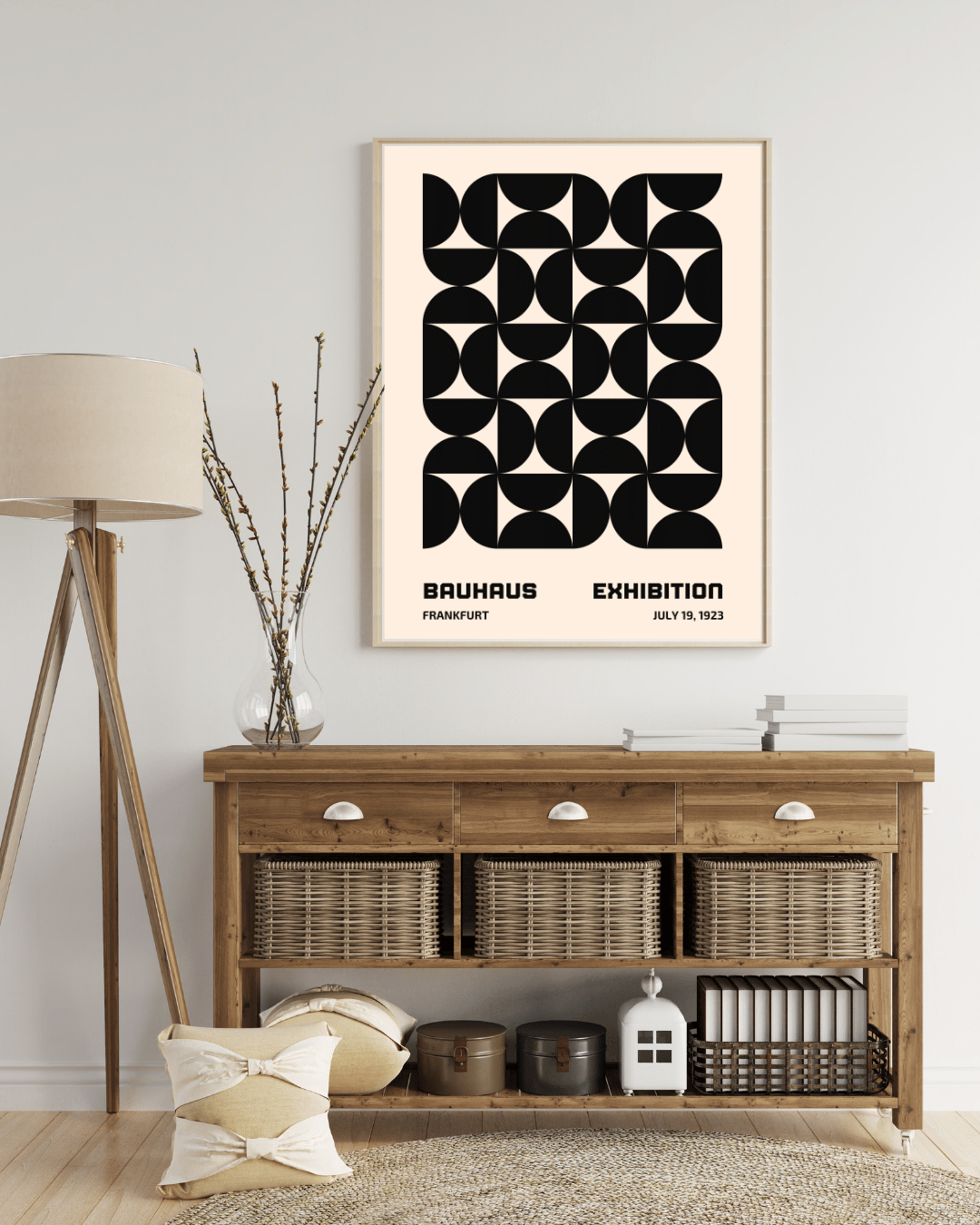 Bauhaus Plakat 19 - Sort Geometrisk Rytme