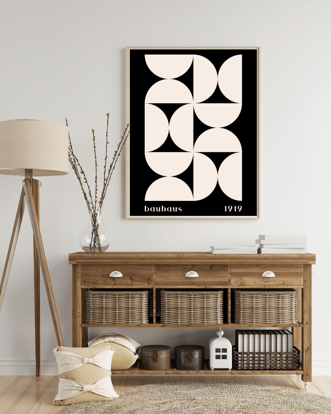 Bauhaus Plakat 32 – Modulær Sort Hvid Geometri